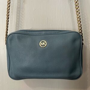 Michael Kors Teal Leather Crossbody Bag